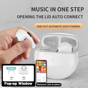 Senbaidali Air Pro6 Tws Wireless Bluetooth Headphones, Smart Touch Control, Active Noise Cancellation, In-Ear Sport Earbuds with Charging Case