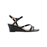 Unisa Women's Kealie Strappy Wedge Sandal, Black, Mid 2-Inch Heel, Size: 7