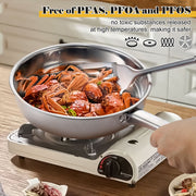 Bestdin 12-Pieces Cookware Set, Nonstick Granite Coating, Stainless Steel, Silver - Durable Construction