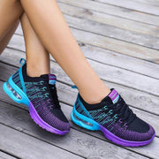 DIOXADOP Orthopedic Walking Shoes for Women, Slip-On, Lightweight Air Cushion, Breathable Mesh, Arch Support, Wide Width, Purple