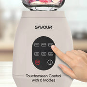 Tzumi 30810 500W Touchscreen Smoothie Blender 50oz Ice Crushing Countertop Blender for Smoothies, Sauces, Cocktails and More, Gray