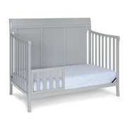 Suite Bebe Shailee 4-in-1 Convertible Crib, Classic White Wood Frame, Adjustable Mattress Heights, 54 in