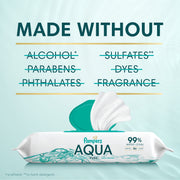 Pampers Aqua Pure Baby Wipes, Unscented, Hypoallergenic, Sensitive Skin, 7-Pack, 392 Count, 87699210
