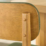 Better Homes & Gardens BH2402125171009 Juliet Dining Chairs 2 Pack, Light Honey Finish & Olive Green