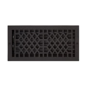 Signature Hardware Antique Cast Iron Wall Register, 8 x 10 in, Black Powder Coat, Decorative Vent Cover, 910138-8-10