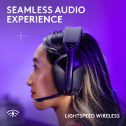 Logitech G321 Lightspeed Wireless Bluetooth Gaming Headset, Dynamic Comfort and fit, 16 kHz Boom mic, 20+ hrs Battery, PC, PS4, PS5, Nintendo Switch, Mobile - Black