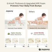 Joypony Baby Play Mat, Large Foldable Waterproof XPE Foam, Multicolor, 71 in x 79 in x 0.4 in