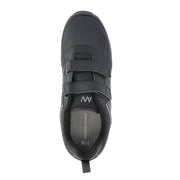 Athletic Works Silver Series 3 Men's Wide Width Running Sneakers, Black, Hook-and-Loop Closure, Cushioned Memory Foam Insole