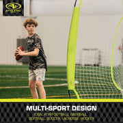 Athletic Works TT6512-20 7ft x 7ft Hit Pitch Training Net for Baseball Softball Protective Screens, New, 11.02lb