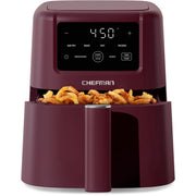 Chefman TurboFry 3-in-1 Air Fryer, 3.5 Qt Nonstick Silicone Basket, 450F Max Temperature, Red, RJ38-35T-RED-WM