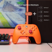 GameSir G7 SE Wired Controller for Xbox Series X|S, Xbox One, Windows 10/11, Hall Effect Joysticks and Triggers, Pulse Vibration, 3.5mm Audio Jack, Orange