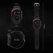 Carbinox Blaze Smart Watch, Rugged GPS Fitness Tracker, IP69K Waterproof, Gorilla Glass Display, 170+ Sports Modes, Call and Notification Support, Android and iOS Compatible