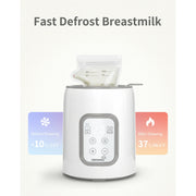 Grownsy 8-in-1 Baby Bottle Warmer Fast Warming, Accurate Temperature Control, Defrost, Sterilize, Keep Warm, Heat Baby Food Jars, Timer, BPA-Free, White