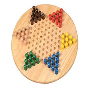CHH 17-Inch Jumbo Chinese Checker Board Game with Solid Wood Star-Shaped Board, Multicolor Pegs, Storage Bag, CHH1633XL