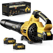 GEVEELIFE Cordless Leaf Blower, 650 CFM, 3-Speed, Dual 20V 5.0Ah Batteries, Lightweight, Detachable Design