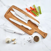 Cuisinart CEW3R-3PCS3 Classic Triple Rivet Stainless Steel 3-Piece Knife Block Set with Blade Guards