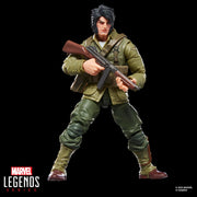 Hasbro Marvel Legends Wolverine WWII Logan 6-Inch Action Figure with 7 Accessories, Blue and Yellow, Comics-Inspired Design, G0820