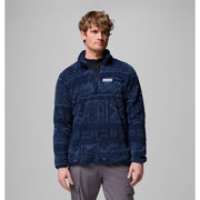 Columbia Rugged Ridge High Pile Half Zip Fleece Jacket, Navy, 100% Recycled Polyester, Hand and Chest Pockets, 2135471464M