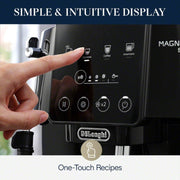 De'Longhi Magnifica Start Automatic Espresso Machine with Built-In Conical Burr Grinder, Manual Milk Frother, 3 One-Touch Recipes, Black, ECAM22022B