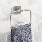 Hibiscus Towel Ring - Brushed Nickel