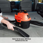 Armor All AA255 2.5 Gallon 2 Peak HP Wet/Dry Utility Shop Vacuum,Orange