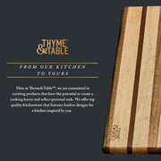 Thyme & Table Multi-Wood Butcher Block with Non-Slip Silicone Feet, Acacia Wood, 18 x 12 in, 1.2 in Thick, TT0970R-THY