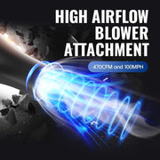 Link-On Axial Blower Attachment, Gas Powered, 470 CFM, 100 MPH, Lightweight Handheld Leaf Blower Attachment