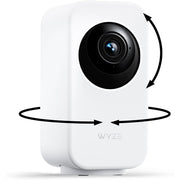 Wyze WYZEPLWH2-P Indoor Cam Pan 2K Security Camera with AI Motion and Sound Detection, 360 Pan, 103 Tilt, Invisible IR Night Vision, White
