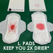 L. Organic Cotton Top Layer Ultra Thin Pads - Overnight Absorbency - 96ct
