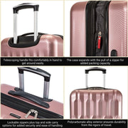 Ricardo Beverly Hills Lombard 25-Inch Medium Checked Luggage, Expandable, Charcoal, Polycarbonate, 360 Dual Spinner Wheels, Telescoping Handle