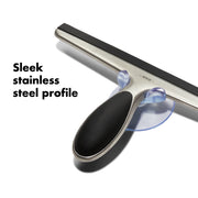 OXO Stainless Steel Shower Squeegee with Flexible Silicone Blade, Non-Slip Handle, Silver, 10 in, 88944354