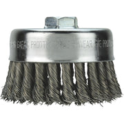 4-inch Hyperwire Knot Wire Cup Brush in Carbon Steel