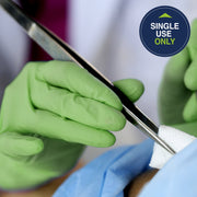 Halyard Micro Surgical Gloves, Sterile Polyisoprene, Powder Free, 7.9 mil Thickness, Size 6.5 Small, Green, Box of 100 SGL90065