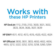 HP F6U63AN#RFD 63XL Tri-Color Ink Cartridge, High Yield, Cyan Magenta Yellow, 300 Page Yield