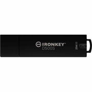 Kingston IronKey D500S 32GB USB 3.2 Gen 1 Type A Flash Drive, XTS-AES 256-bit Encryption, Dual Hidden Partition, FIPS 140-3 Level 3 Certified, Rugged Zinc Casing