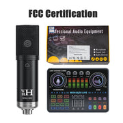 Also Go BAOKALER 48V XLR Large Diaphragm Condenser Microphone Kit with Live Sound Card, Bluetooth 5.2, USB-C, RGB Lighting