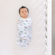 aden + anais Classic Muslin Swaddle Blankets, 4-Pack, 100% Cotton Muslin, Now + Zen Animal Print, 47 in x 47 in, ASWC40012