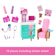 Barbie JCK49 World Day at the Doctor Toy Playset with Medical Station