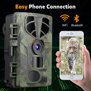 QUNSE HL-9036 Trail and Game Camera, 60MP Photos, 8K Video, 0.2s Trigger Speed, No-Glow Night Vision, 65ft Range