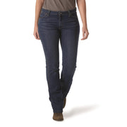Wrangler Women's Riggs Workwear Bootcut Work Jeans, Light Stone, Mid Rise, 4-Way Stretch, 5 Pocket, 14W x 32L, 3WF05LS