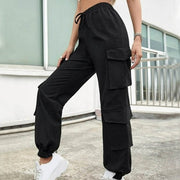 Ramiter Women's Athletic Jogger Pants with Pockets, Black Small