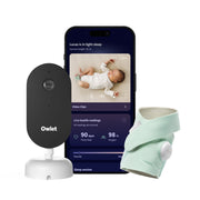 Owlet Dream Duo Gen 3 Baby Monitor, All-in-One Smart Monitoring with FDA-Cleared Sock, 2K HD Camera, Night Vision, Two-Way Audio, Dusty Rose, PS03NWDUSN