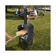 Costway OP70813 Outdoor Pizza Oven Wood Fire Pizza Maker Grill w/ Pizza Stone & Waterproof Cover