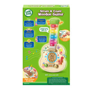 VTech LeapFrog Strum & Count Wooden Guitar, Interactive Musical Toddler Toy with 8 Colorful Fret Keys, Light-Up Neck, Movable Squirrels Tail, Eco-Friendly Wood