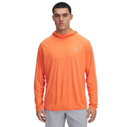 Under Armour 1388957-847 Fish Elite Long-Sleeve Hoodie for Men - Fire/Halo Gray - 2XL