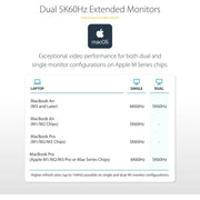 StarTech 132N-TB4USB4DOCK Thunderbolt 4 Multi-Display Docking Station, Quad/Triple/Dual Monitor Dock