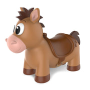 Flybar Disney Toy Story Bullseye Inflatable Hopper Toddler Ride-On Brown with Pump Supports 110 lb