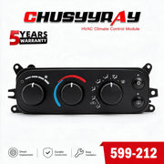 CHUSYYRAY A/C Heater Climate Control Module for 2001-2004 Dodge Dakota Ram 1500 2500, Black Plastic Housing, 599-212