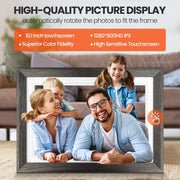 Bgift BG-J001 10.1 inch Digital Picture Frame, WiFi Touch Screen with 32GB Storage