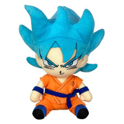 Dragon Ball Super 52338 Great Eastern Entertainment SSGSS Super Saiyan Blue Goku Sitting Pose Plush